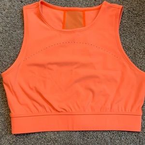 Lululemon Hotty Hot Cropped Tank Size 6 Orange